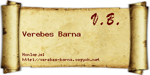 Verebes Barna névjegykártya